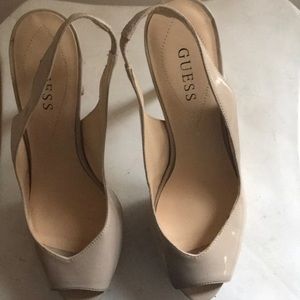 Guess sling back 5 inches heels